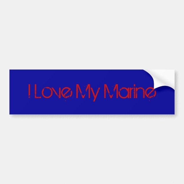 Pegatina Para Coche Amo a mi infante de marina (Frente)
