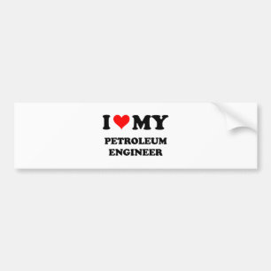 Pegatina Para Coche Amo a mi ingeniero del petróleo