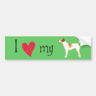 Pegatina Para Coche Amo a mi Jack Russell Terrier