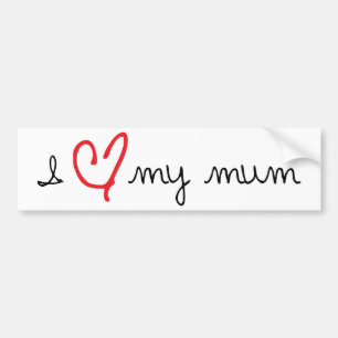 PEGATINA PARA COCHE AMO A MI MAMÁ
