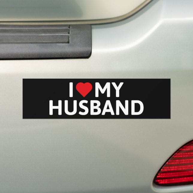 Pegatina Para Coche Amo a mi marido (en coche)