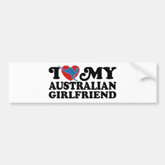Pegatina Para Coche Amo a mi novia australiana