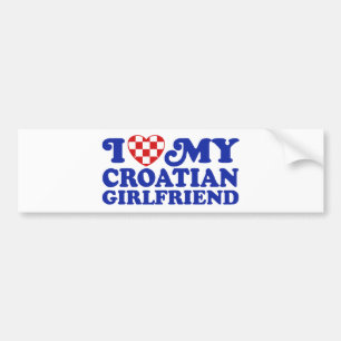 Pegatina Para Coche Amo a mi novia croata
