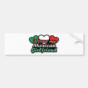Pegatina Para Coche Amo A Mi Novia Mexicana