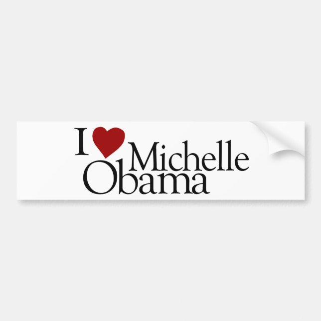Pegatina Para Coche Amo a Michelle Obama (Frente)