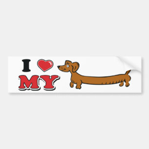 Pegatina Para Coche Amo a My Weiner - Doxie