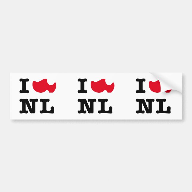 Pegatina Para Coche Amo a NL, yo amo Holanda (Frente)