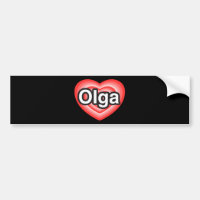 Amo a Olga. Te amo Olga. Corazón