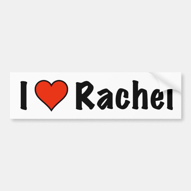 Pegatina Para Coche Amo a Rachel (Frente)