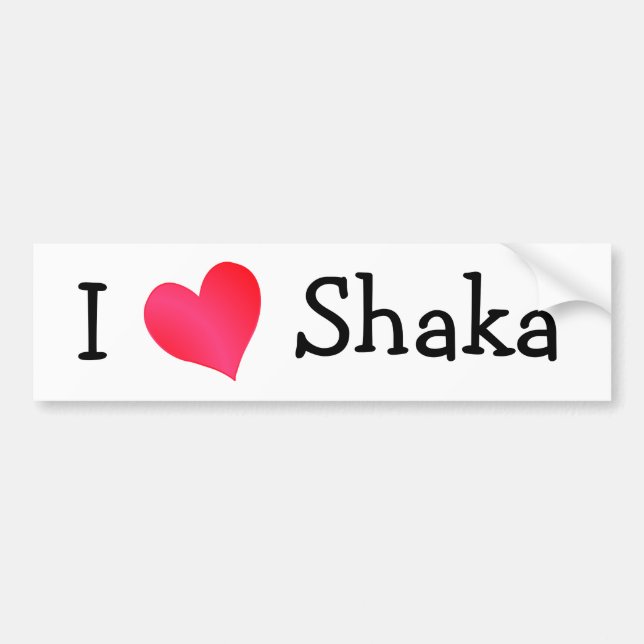 Pegatina Para Coche Amo a Shaka (Frente)