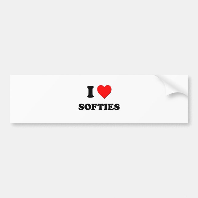 Pegatina Para Coche Amo a Softies (Frente)