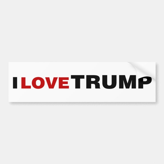 Pegatina Para Coche Amo a Trump (Frente)