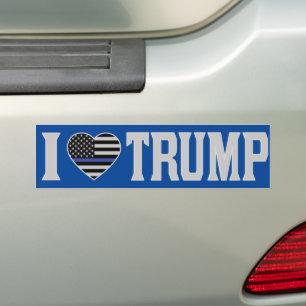 Pegatina Para Coche Amo a Trump, la bandera de Estados Unidos y la del