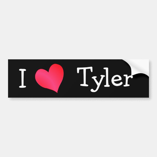 Pegatina Para Coche Amo a Tyler (Frente)
