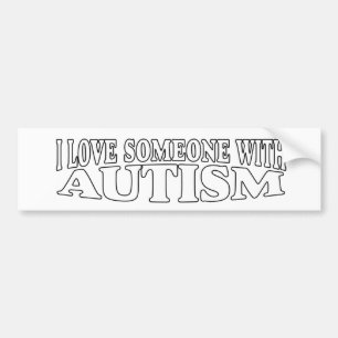 Pegatina Para Coche Amo a una persona con autismo
