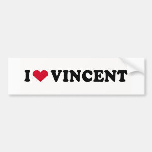 PEGATINA PARA COCHE AMO A VINCENT