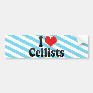 Pegatina Para Coche Amo a violoncelistas