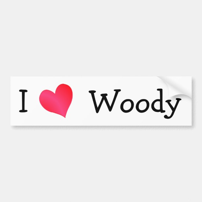 Pegatina Para Coche Amo a Woody (Frente)