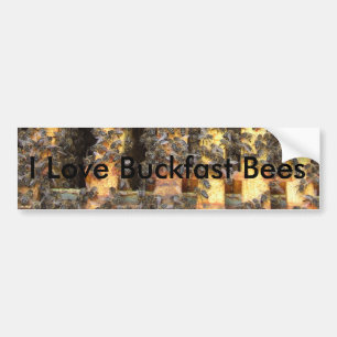 Pegatina Para Coche Amo abejas del buckfast