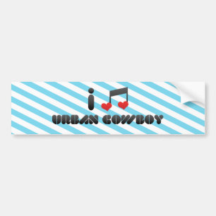 Pegatina Para Coche Amo al vaquero urbano