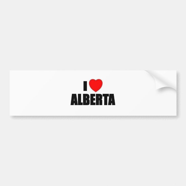 Pegatina Para Coche Amo Alberta (Frente)
