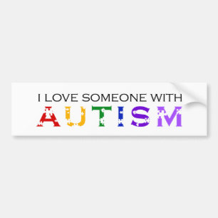 Pegatina Para Coche Amo alguien con autismo