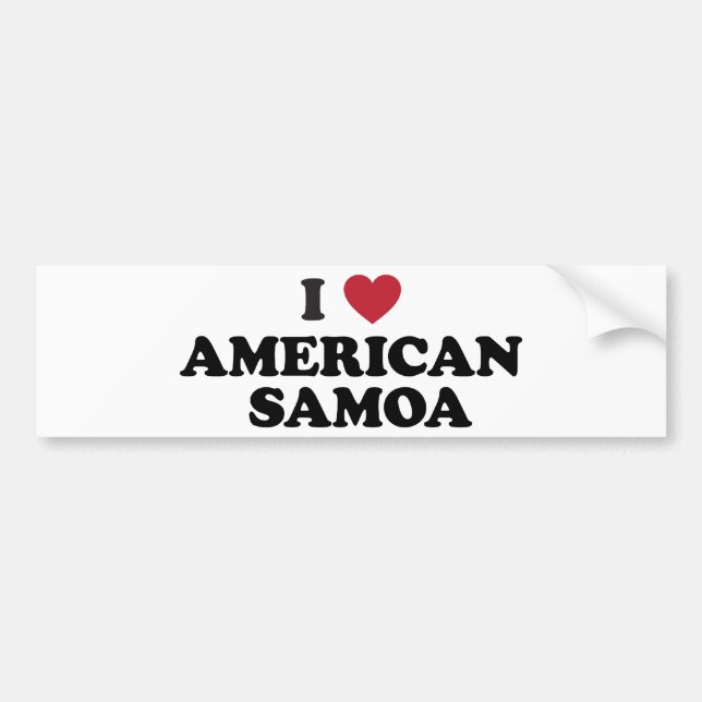 Pegatina Para Coche Amo American Samoa (Frente)