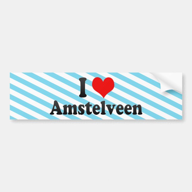 Pegatina Para Coche Amo Amstelveen, Países Bajos (Frente)