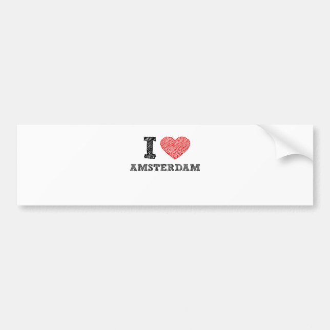 Pegatina Para Coche Amo Amsterdam (Frente)