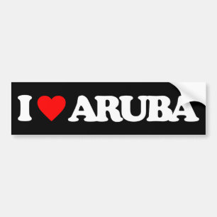 PEGATINA PARA COCHE AMO ARUBA