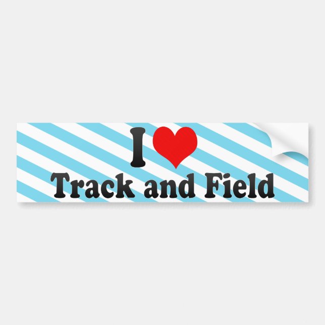 Pegatina Para Coche Amo atletismo (Frente)