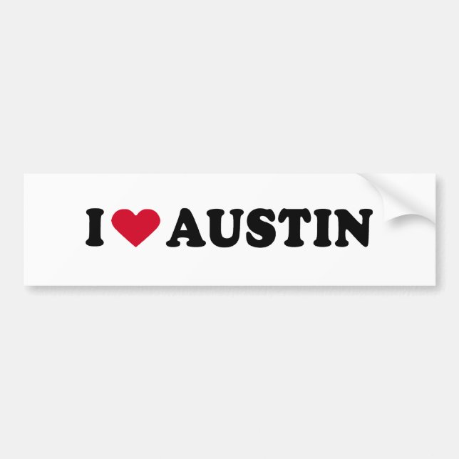 PEGATINA PARA COCHE AMO AUSTIN (Frente)