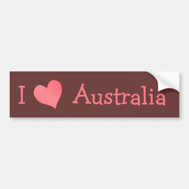 Pegatina Para Coche Amo Australia (Frente)