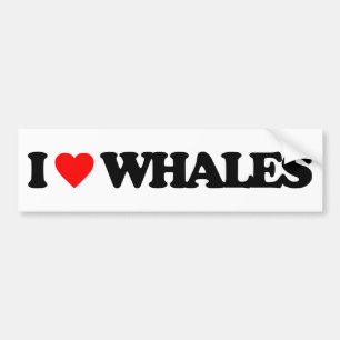 PEGATINA PARA COCHE AMO BALLENAS