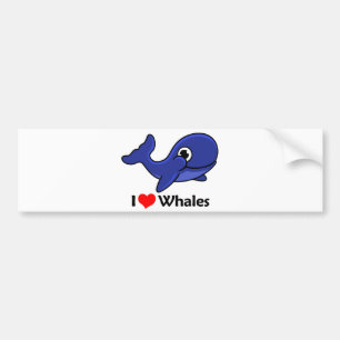 Pegatina Para Coche Amo ballenas