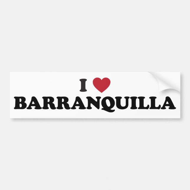 Pegatina Para Coche Amo Barranquilla Colombia (Frente)