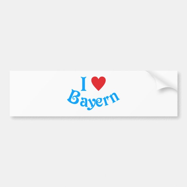 Pegatina Para Coche Amo Baviera i Bavaria love (Frente)