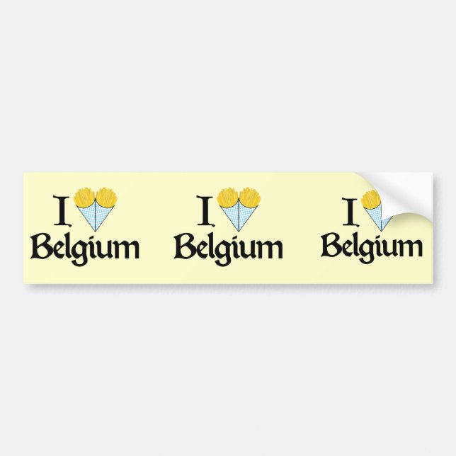 Pegatina Para Coche Amo Bélgica (Frente)