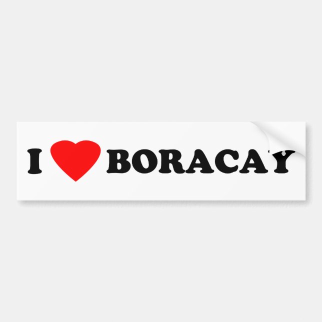 Pegatina Para Coche Amo Boracay (Frente)