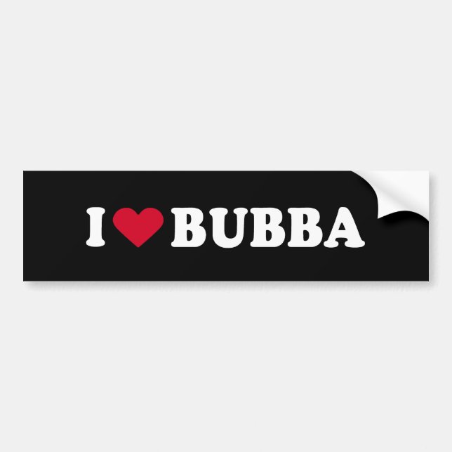 PEGATINA PARA COCHE AMO BUBBA (Frente)