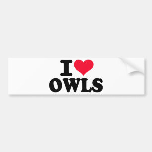 Pegatina Para Coche Amo búhos