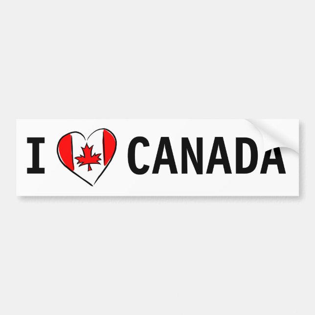 Pegatina Para Coche Amo Canadá (Frente)