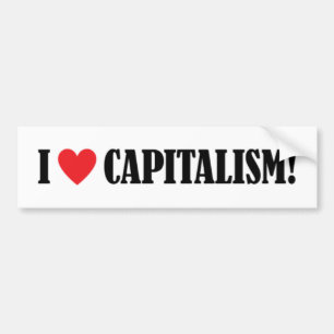 Pegatina Para Coche ¡Amo capitalismo!