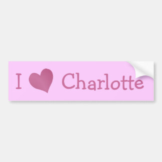 Pegatina Para Coche Amo Charlotte