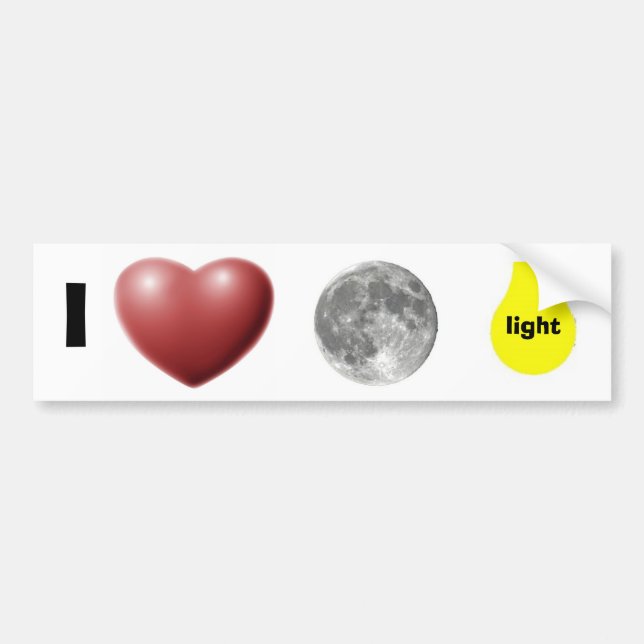Pegatina Para Coche amo claro de luna (Frente)