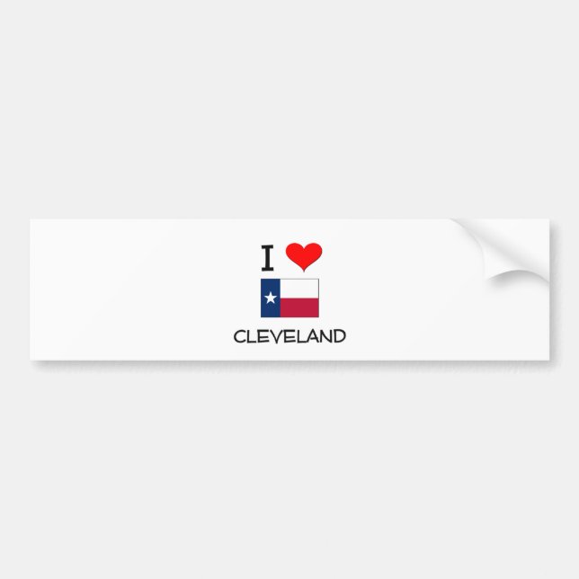 Pegatina Para Coche Amo Cleveland Tejas (Frente)