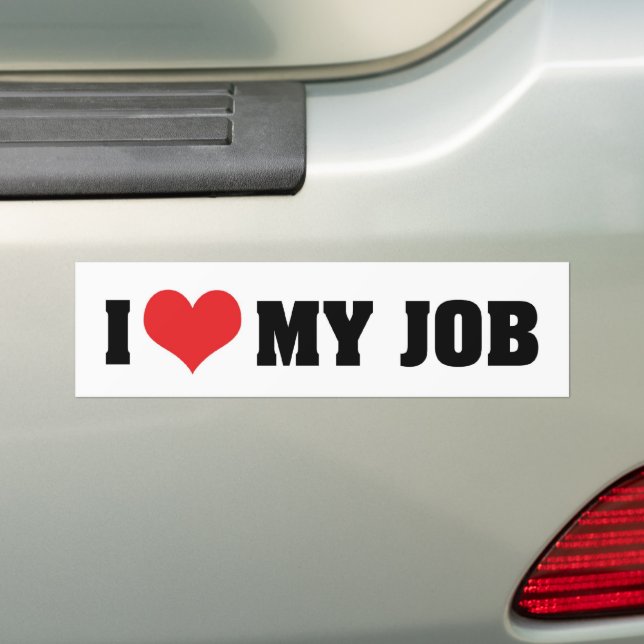 Pegatina Para Coche Amo con todo mi corazón mi trabajo (en coche)