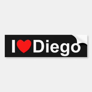 Pegatina Para Coche Amo (corazón) a Diego