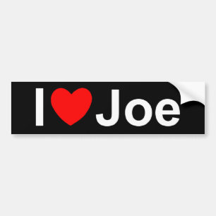 Pegatina Para Coche Amo (corazón) a Joe