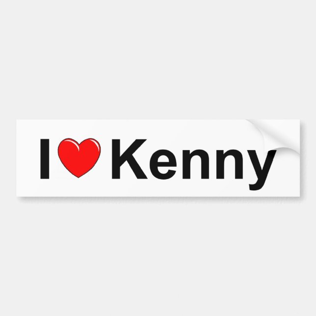 Pegatina Para Coche Amo (corazón) a Kenny (Frente)
